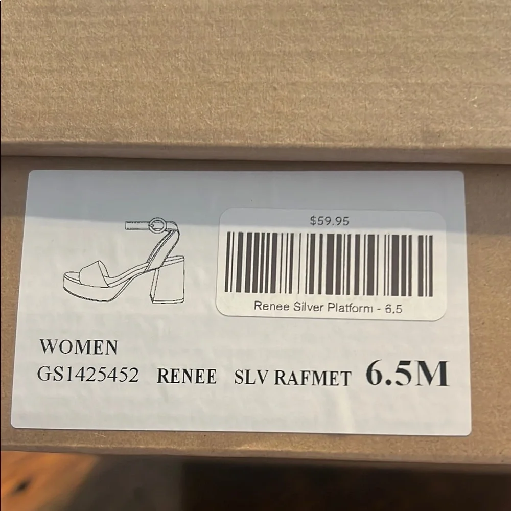 Silver Platform Women's Sandal